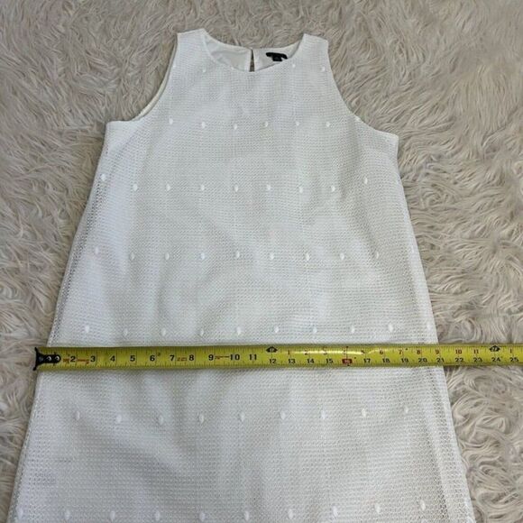 Ann Taylor NWT Size 8 White Sleeveless Embroidered Floral Lace Sheath Dress - Picture 5 of 10